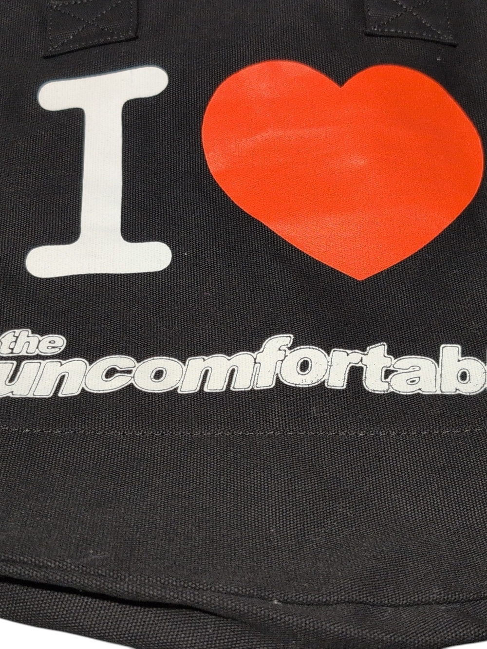 FBRC "I Heart The Uncomfortable" Black Canvas Tote Bag